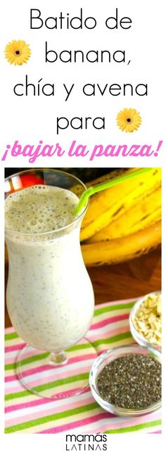 Batido para aplanar el vientre. ¡Fácil y rico!